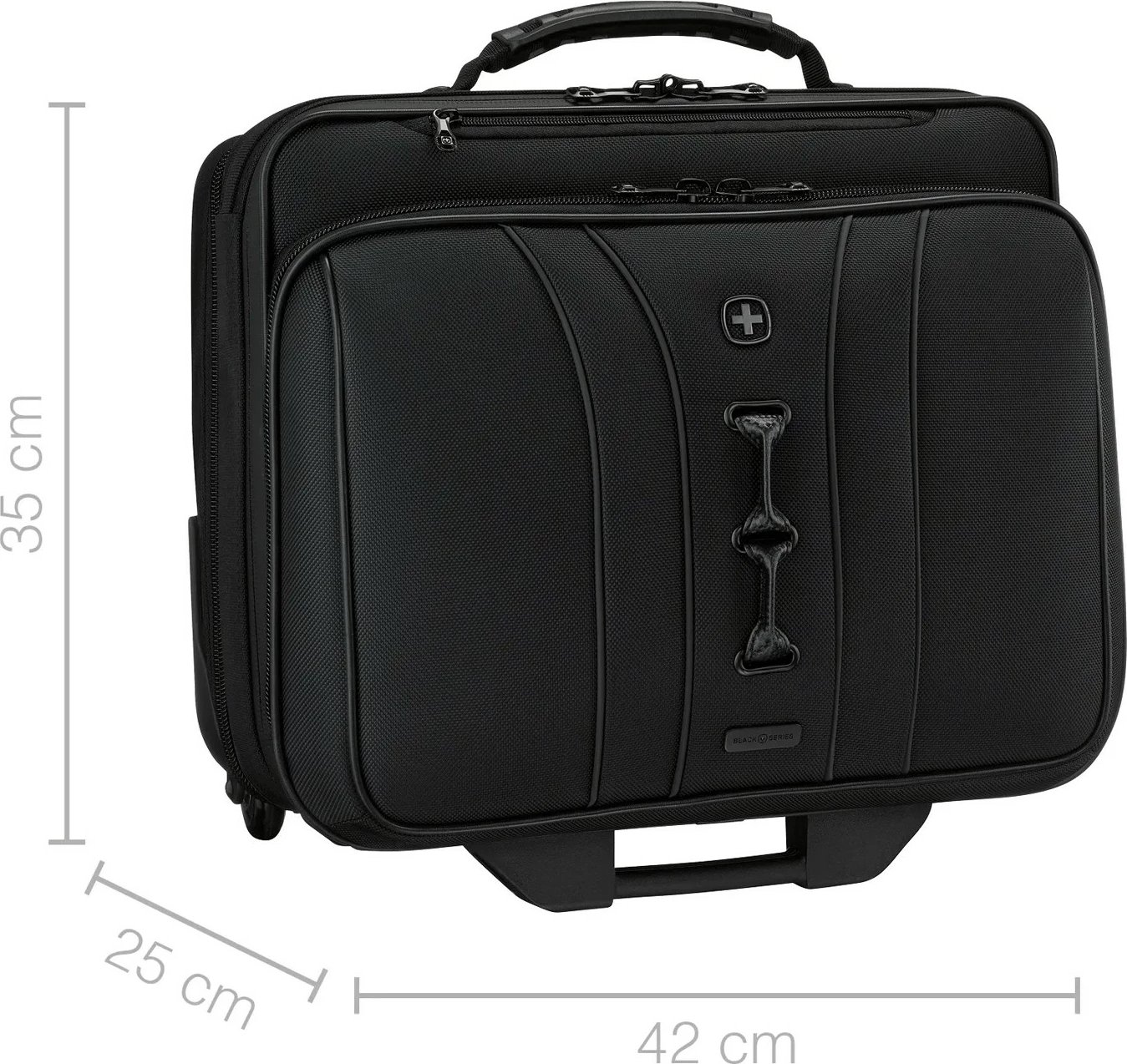 Çantë laptopi Wenger Legacy Black Series 15.6 inç me rrota, e zezë