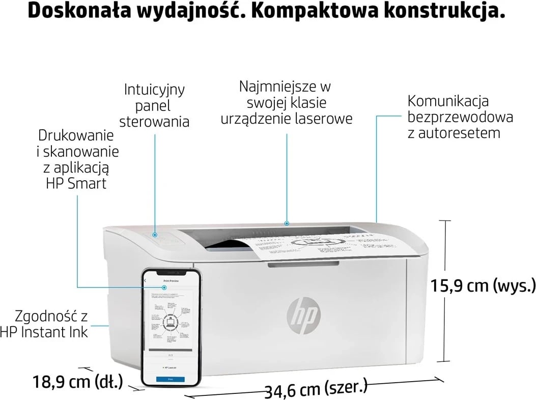 Printer Laser HP LaserJet M110w, për zyrë të vogël, në ngjyrë të bardhë Printer Laser HP LaserJet M110w, për zyrë të vogël, në ngjyrë të bardhë