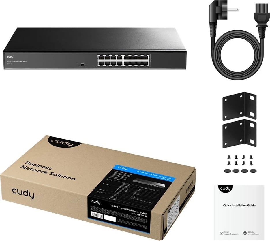 Switch CUDY GS1016L, 16 porta, Gigabit, Metal, i zi