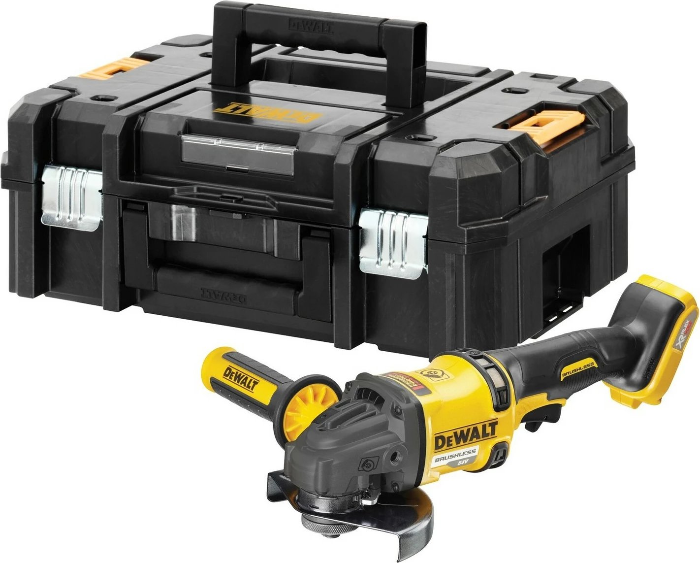 Lëmues rripi DeWALT DCG418NT-XJ, 9000 RPM, me bateri, zi/verdhë