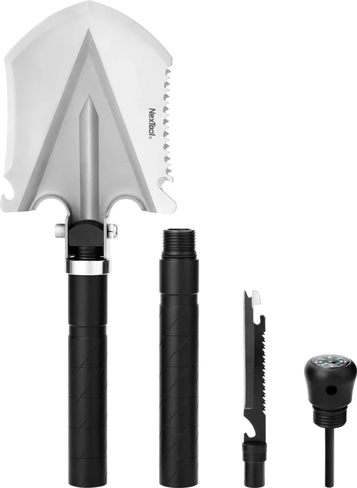 Lopatë shumëfunksionale NexTool Mini NE20013, çelik inox, e zezë