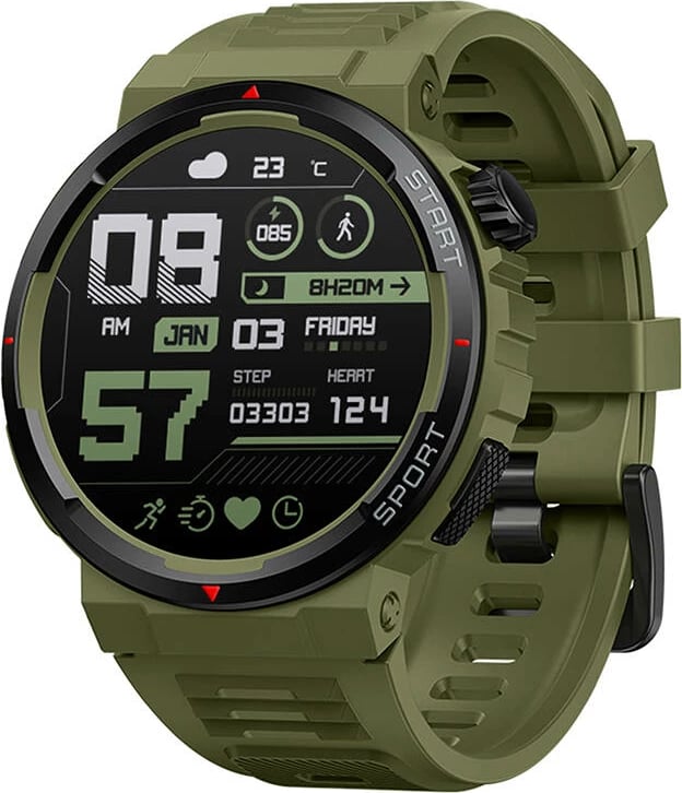 Smartwatch Zeblaze Ares 3 Plus, 1.43'' AMOLED, 280 mAh, i gjelbër