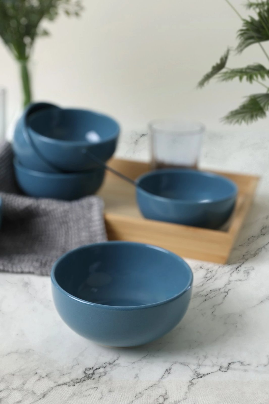 Set tasash qeramike (6 copë), Hermia Concept, X00017446, ngjyrë kaltër