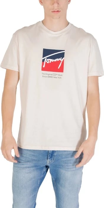 Maicë Tommy Hilfiger Jeans për meshkuj, beige