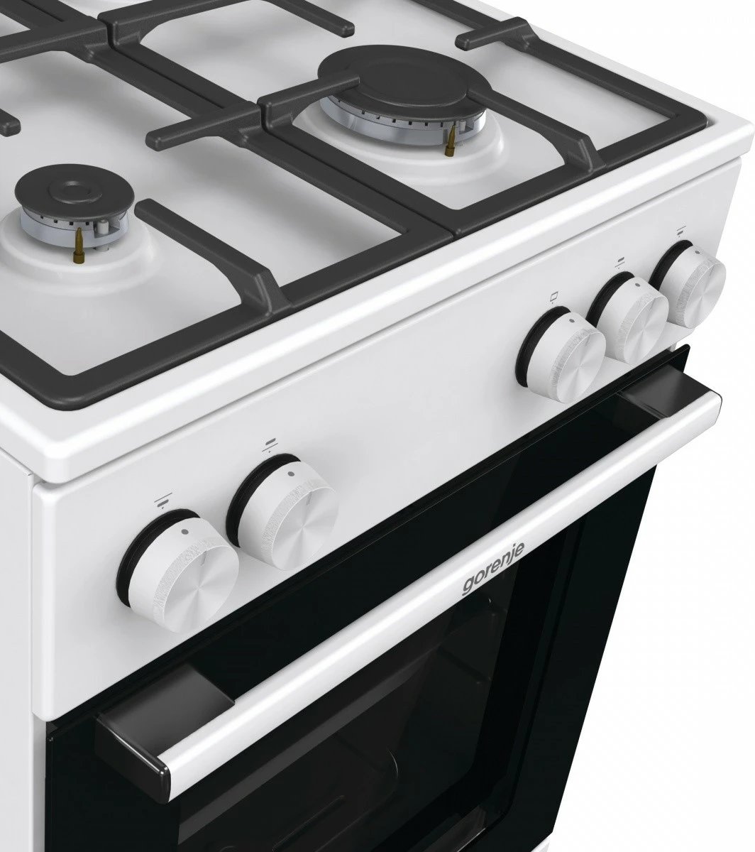 Shporet me gaz Gorenje GG5A10WFFM, 70 L, 50 cm, 4 zona, klasa A, e bardhë