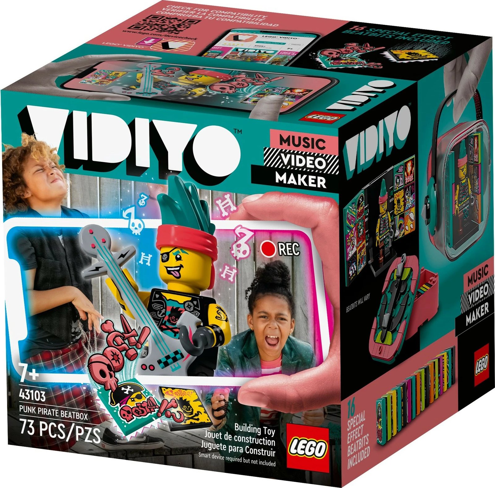 Set ndërtimi LEGO VIDIYO Punk Pirate BeatBox, 73 pjesë, shumëngjyrësh