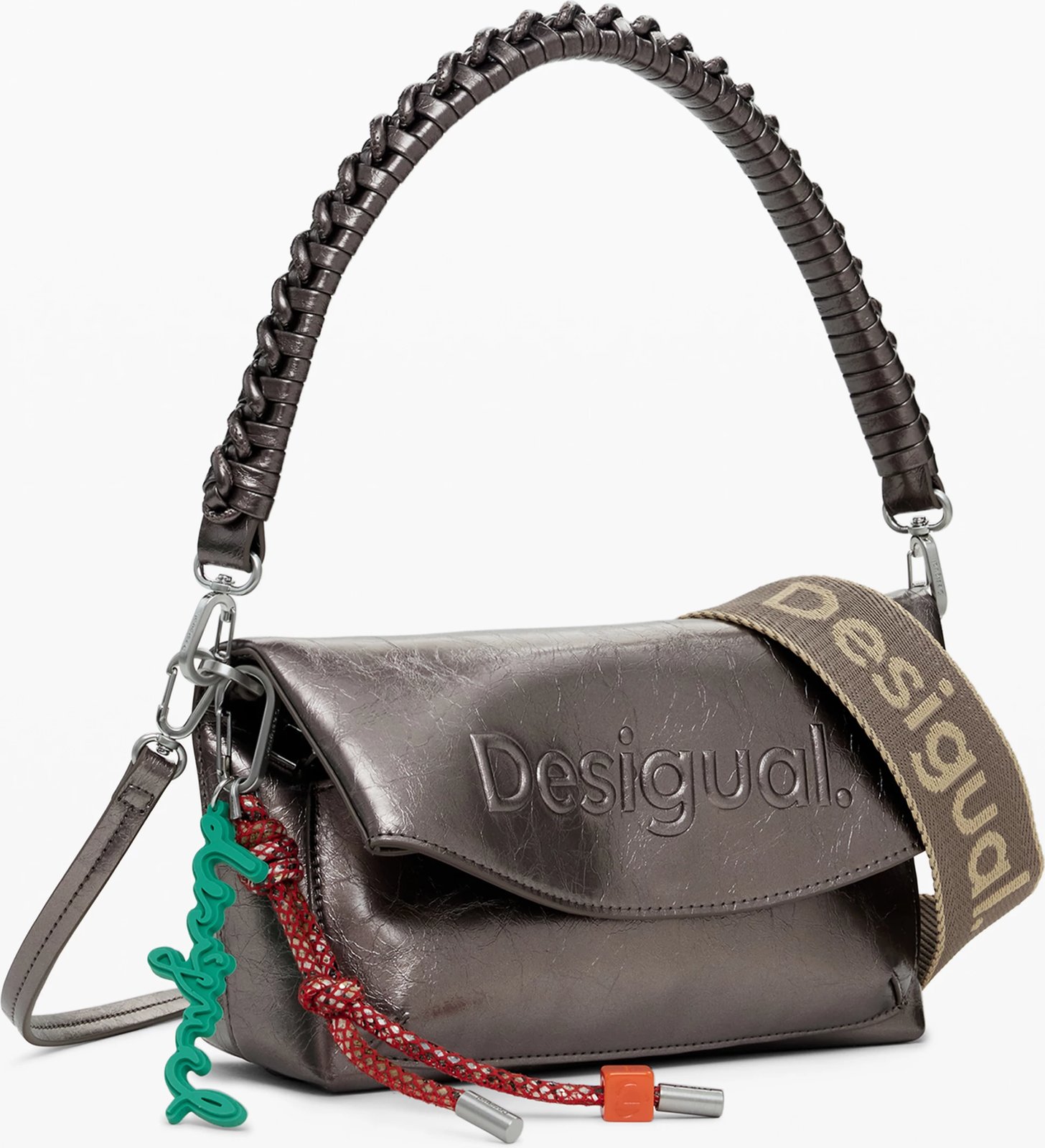 Çantë për femra Desigual Half Logo Trokel, bronze