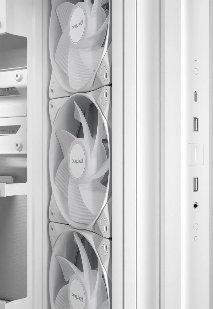 Kasë, be quiet!, Light Base 500 LX BGW86, Midi Tower ATX me ARGB dhe 4x120mm flladura, USB-C, e bardhë