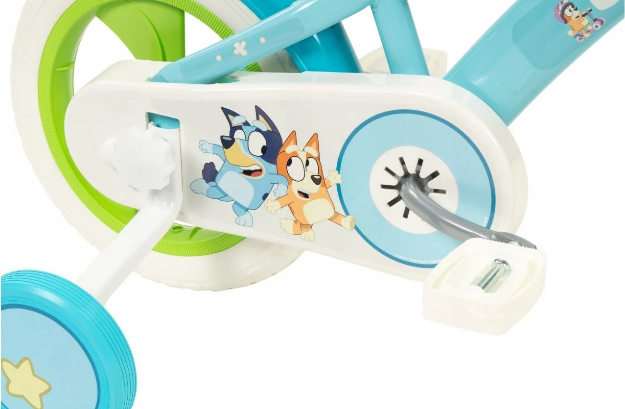 Biçikletë fëmijësh TOIMSA Bluey 12", 4 rrota, e bardhë/kaltër
