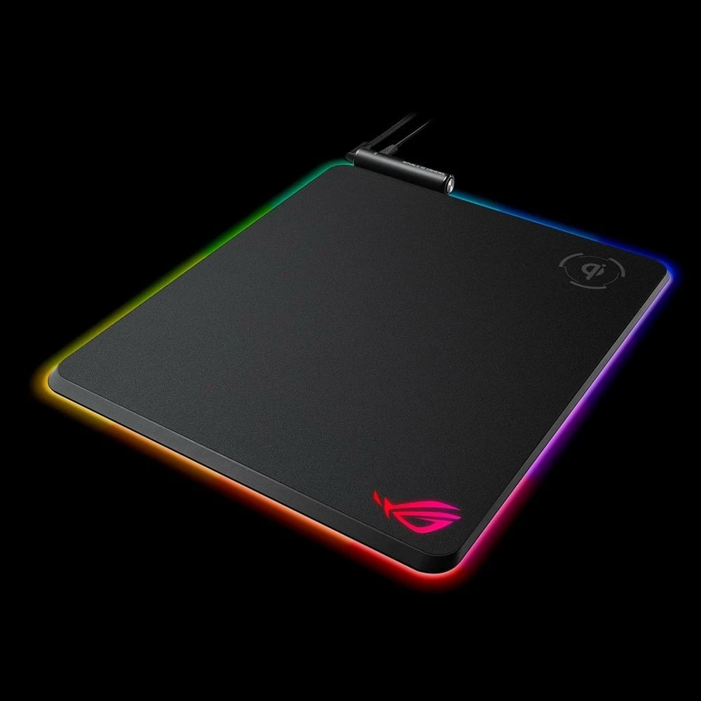 Mauspad ASUS ROG Balteus Qi, RGB, wireless charging, 320x370mm, zi