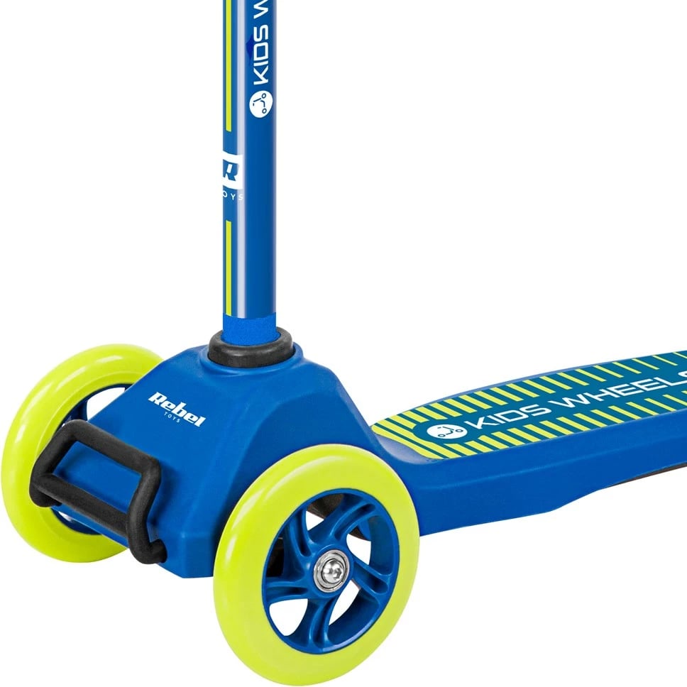Hulajnoga për fëmijë Rebel Kids Wheels ZAB0121Y, 3 rrota, e verdhë/blu