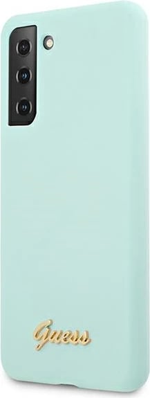 Mbështjellës Guess GUHCS21MLSLMGLB për Samsung Galaxy S21+, silikon, blu