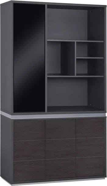 Bibliotekë profesionale për zyre, ngjyrë trëndafili, FH2091L, 120x40x200 cm