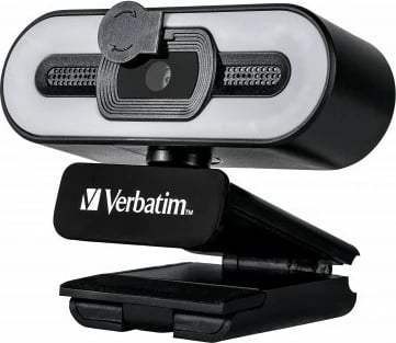 Webcam Verbatim AWC-02 Full HD 1080p me mikrofon, dritë, USB, e zezë