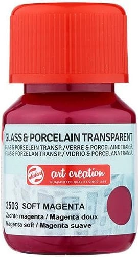 Ngjyrë transparente Talens për qelq/porcelan 3503 soft magenta 30ml
