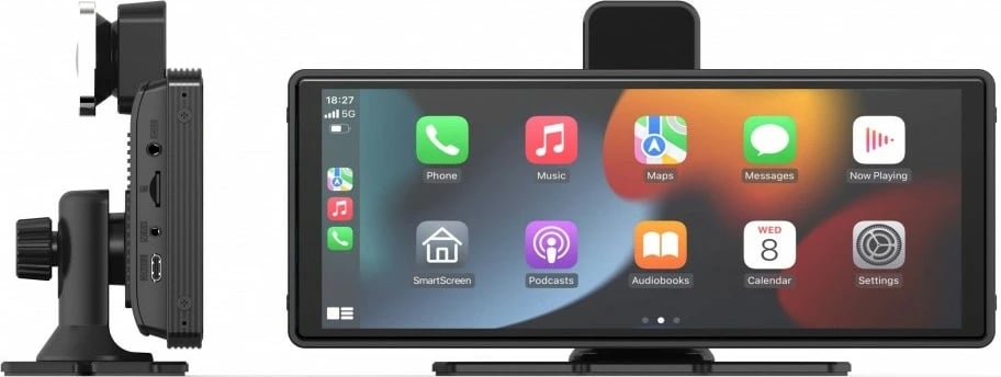 Ekran multimedial për veturë Maxcom MC01 me kamerë të përparme dhe të pasme, 9.3" HD IPS, i zi