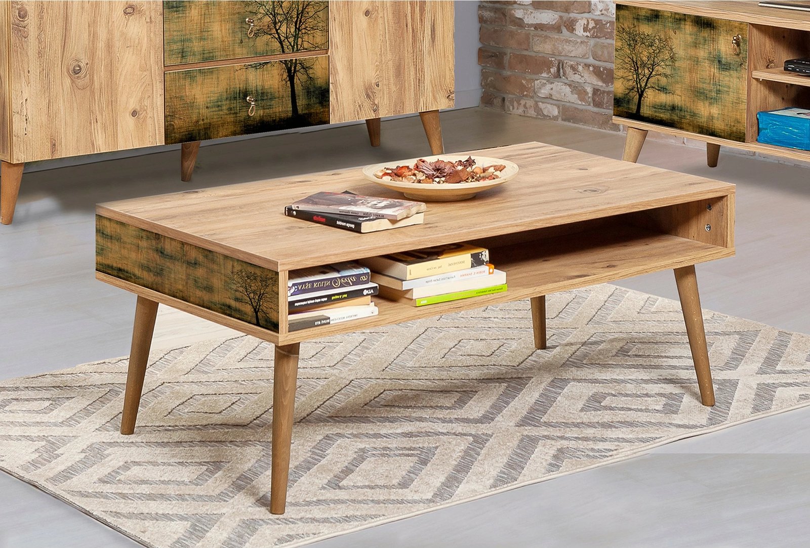 Tavolinë e ulët për kafe Skye Decor, Viva 2 - 729, ngjyrë Atlantic Pine