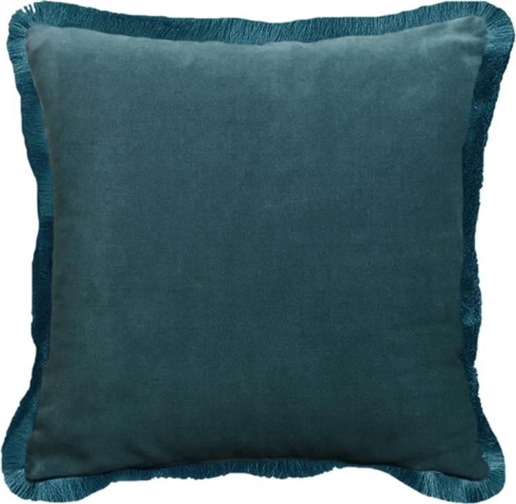 Jastëk dekorativ Moanne, kadife, ngjyrë petrol, 45x45cm