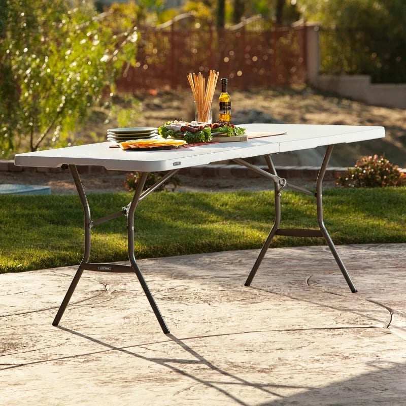 Tavolinë palosëse Lifetime, e bardhë