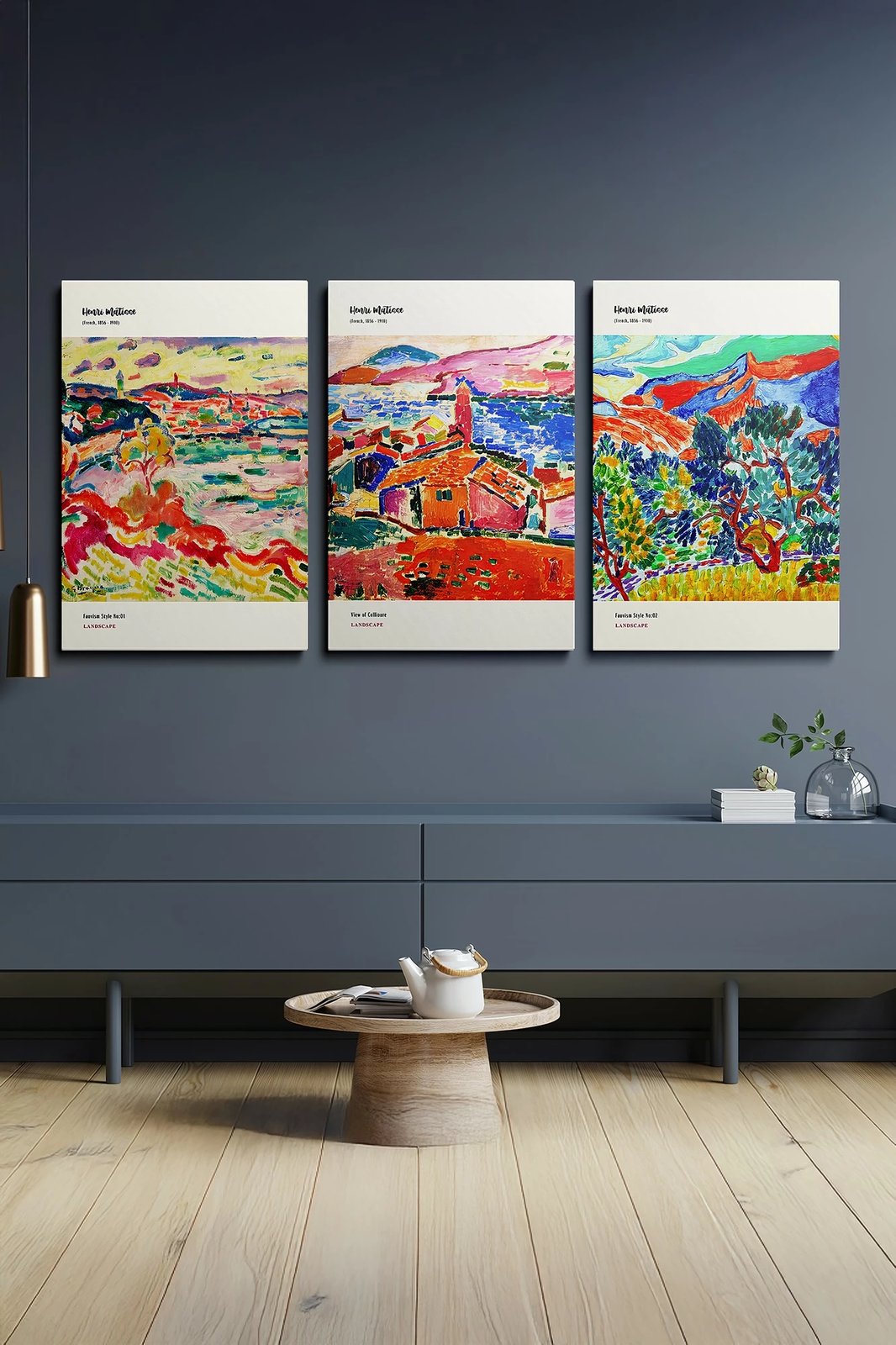 Pikturë dekorative në kanavacë (3 copë), Wallity, Ersycnvs12, 40x60cm