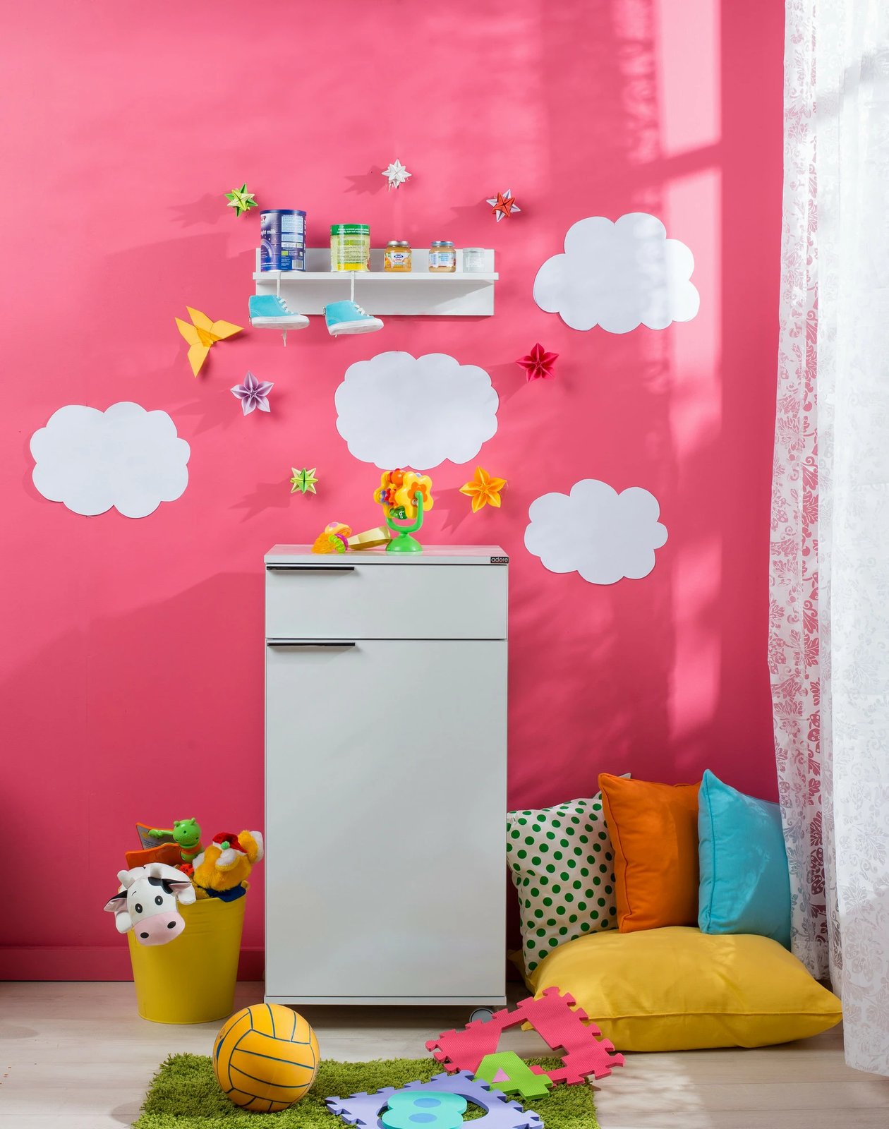 Dollap multifunksional, ngjyrë e bardhë, Skye Decor, Adr-411-Pp-1