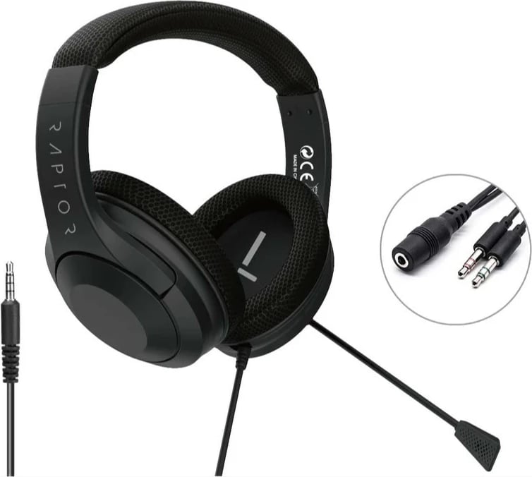 Kufje gaming Raptor H300, stereo, me mikrofon, e zezë