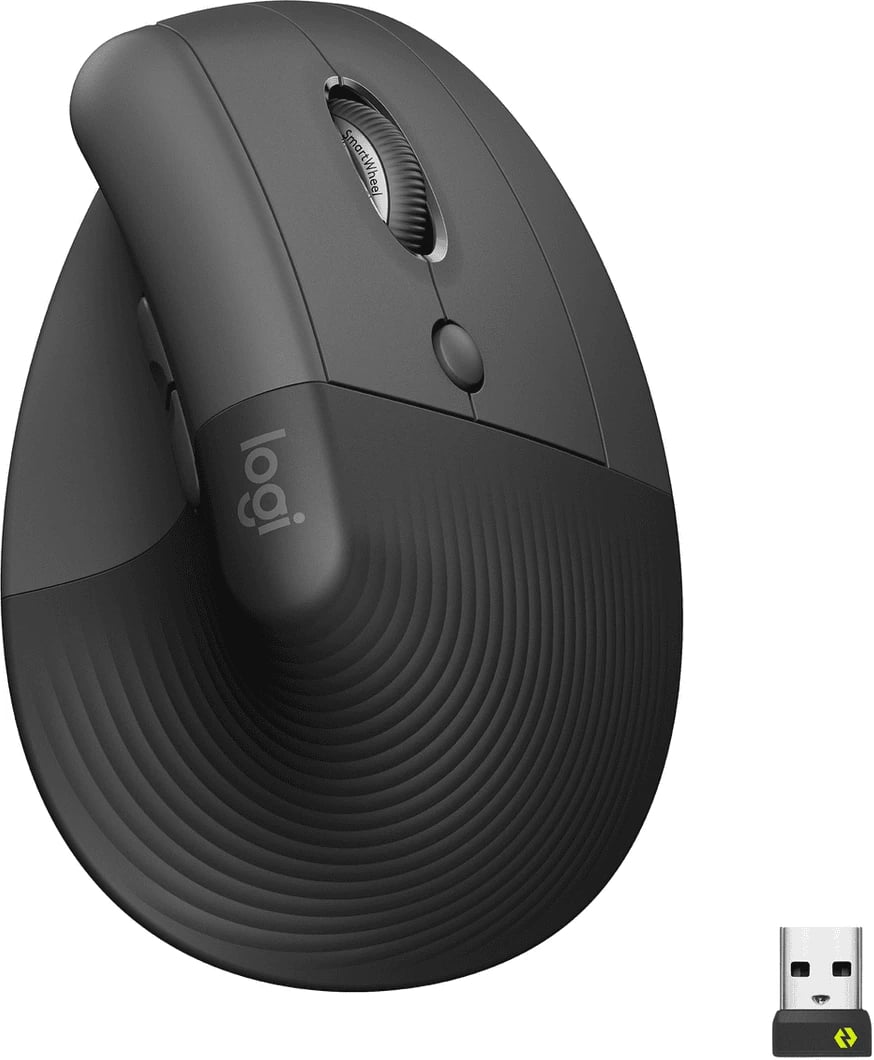Maus Logitech Lift Vertical 910-006473 pa kabëll gri