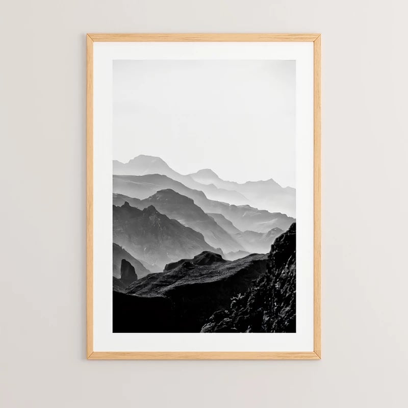 Pikturë muri në kornizë Molde, print digjital, shumëngjyrëshe, 33x1.5x48cm