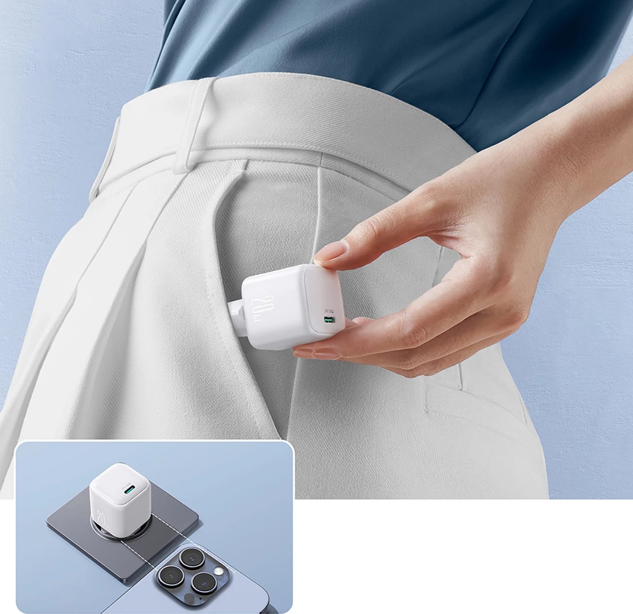 Karikues muri Joyroom JR-TCG08, GaN, 20W, USB-C, i bardhë Karikues muri Joyroom JR-TCG08, GaN, 20W, USB-C, i bardhë