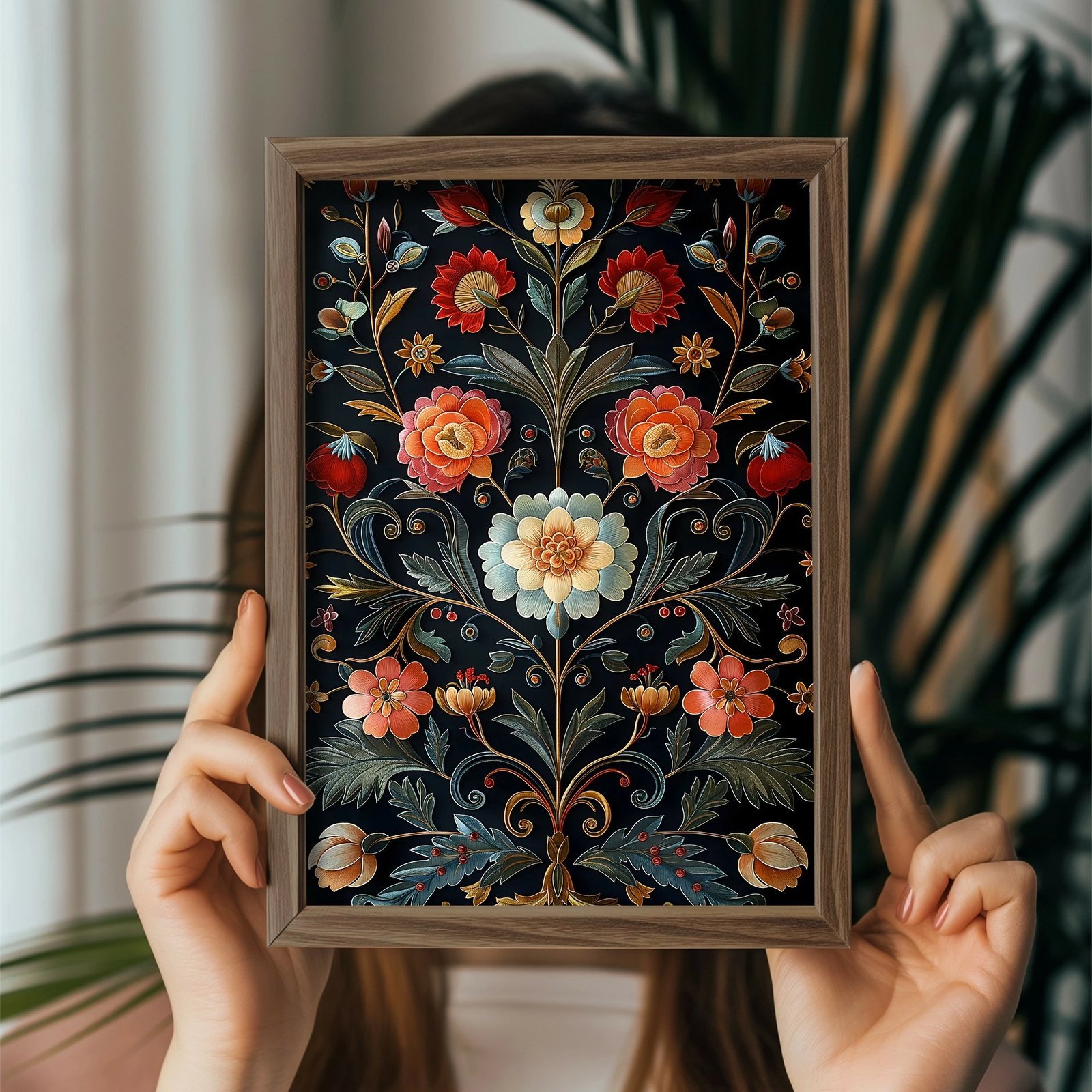 Pikturë dekorative me kornizë MDF, shumëngjyrëshe, Wallity, GE210-L