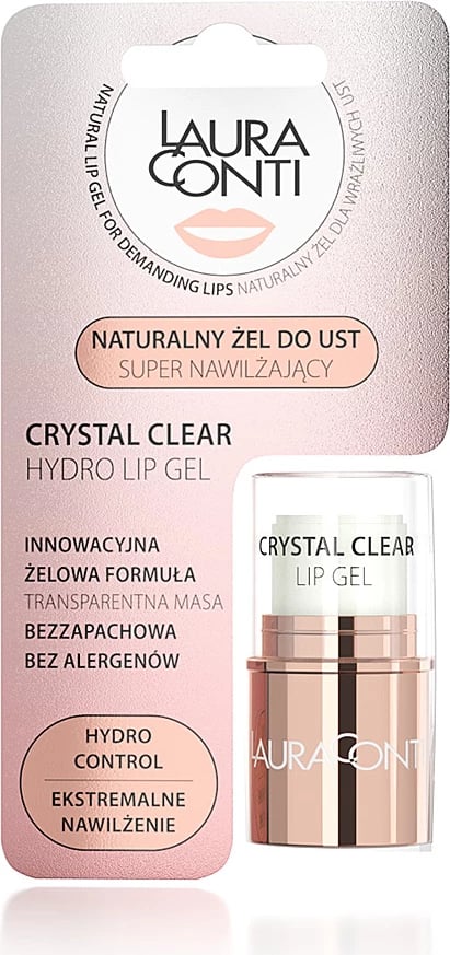 Xhel për buzë për femra LAURA CONTI Natural Moisturizing, 5.5g