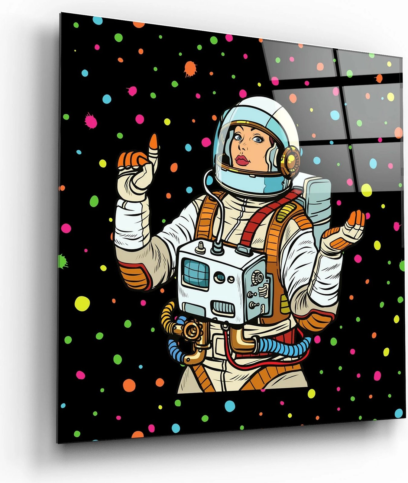 Pikturë dekorative prej xhami të temperuar, shumëngjyrëshe, Wallity KRV-1004, 50x50cm