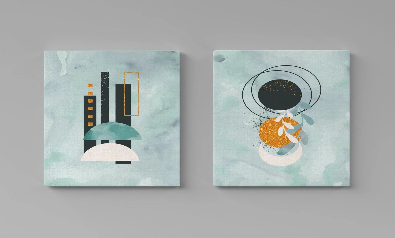 Pikturë dekorative në kanavacë (2 copë), Wallity, ASR_CNVS25 - 50x50cm