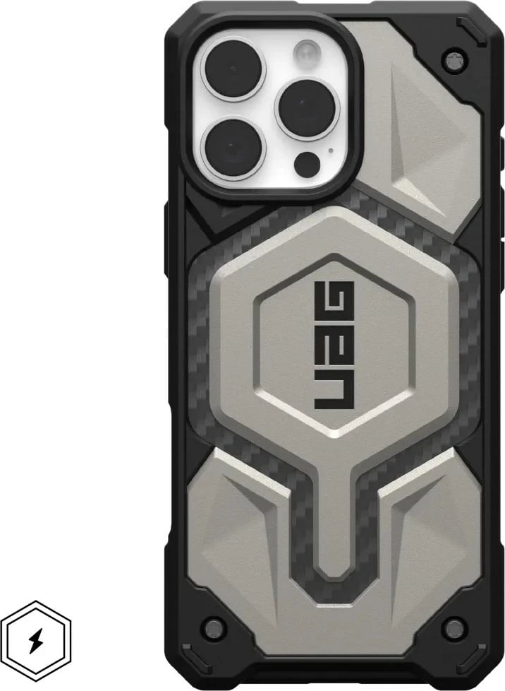Mbështjellës Urban Armor Gear Monarch Pro për iPhone 16 Pro Max, Titanium