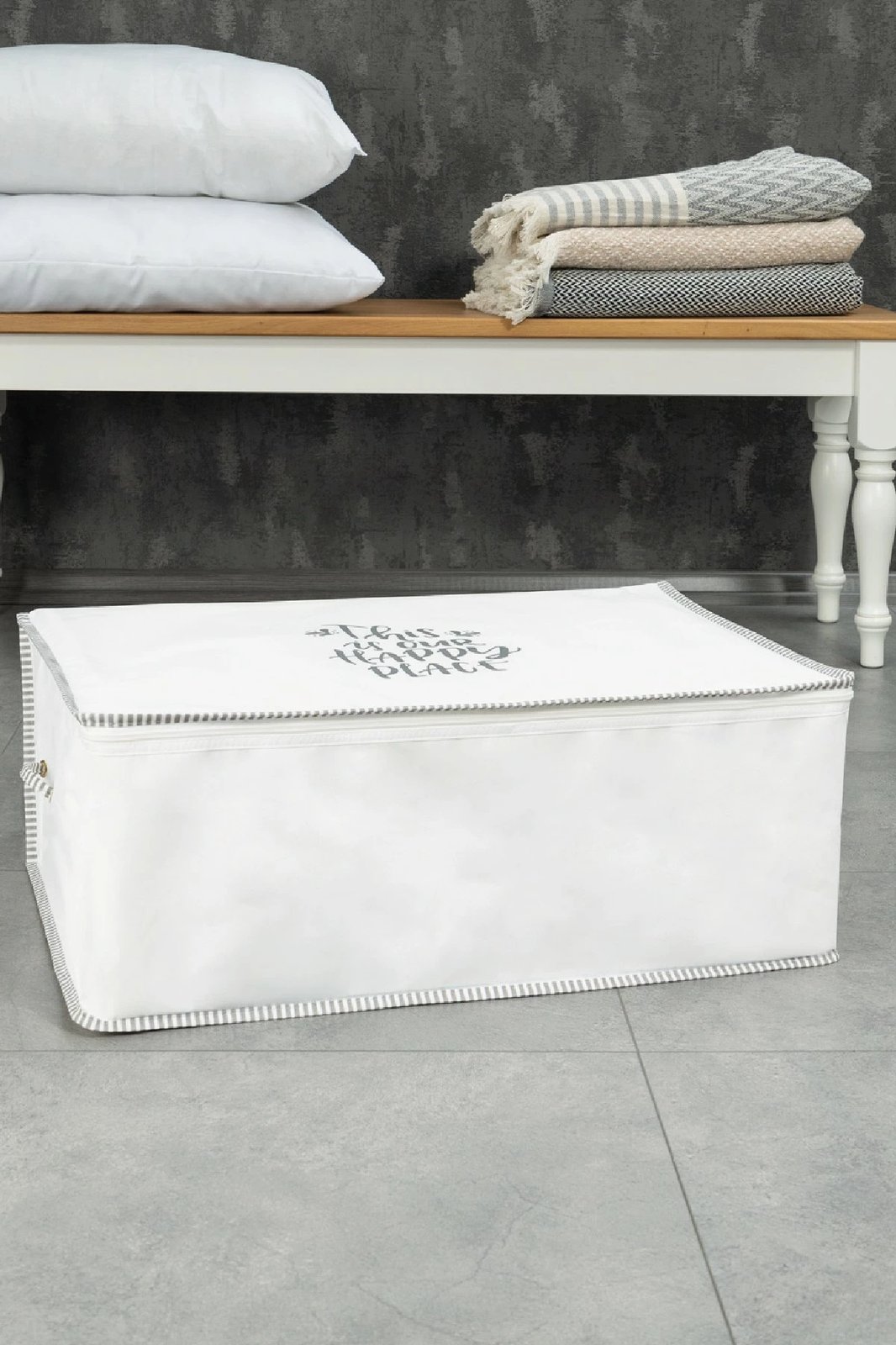 Shportë prej fëlti, dizajn Aberto, ALS-04188, e bardhë