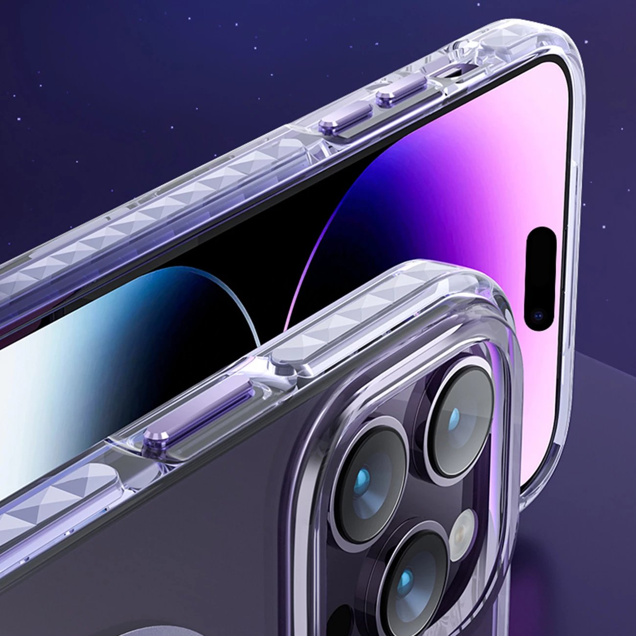 Mbështjellës Kingxbar Ice Crystal Series për iPhone 14, MagSafe, Gri