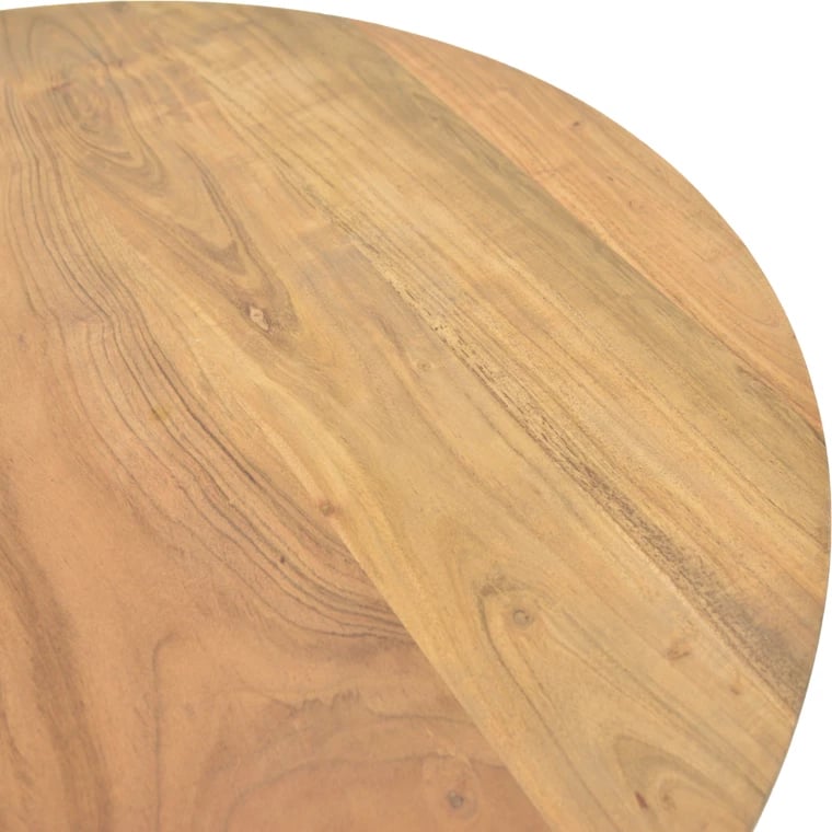 Tavolinë Radiane, dru akacie i fortë, ngjyrë natyrale, D80x40cm
