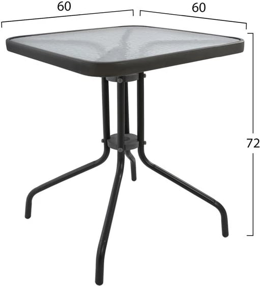 Tavolinë Figo metalike,60x60x72 cm, FH5035.01, hiri