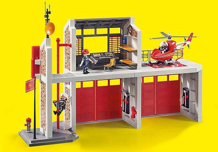 Set lodrash Playmobil City Action 9462, stacion i madh zjarri
