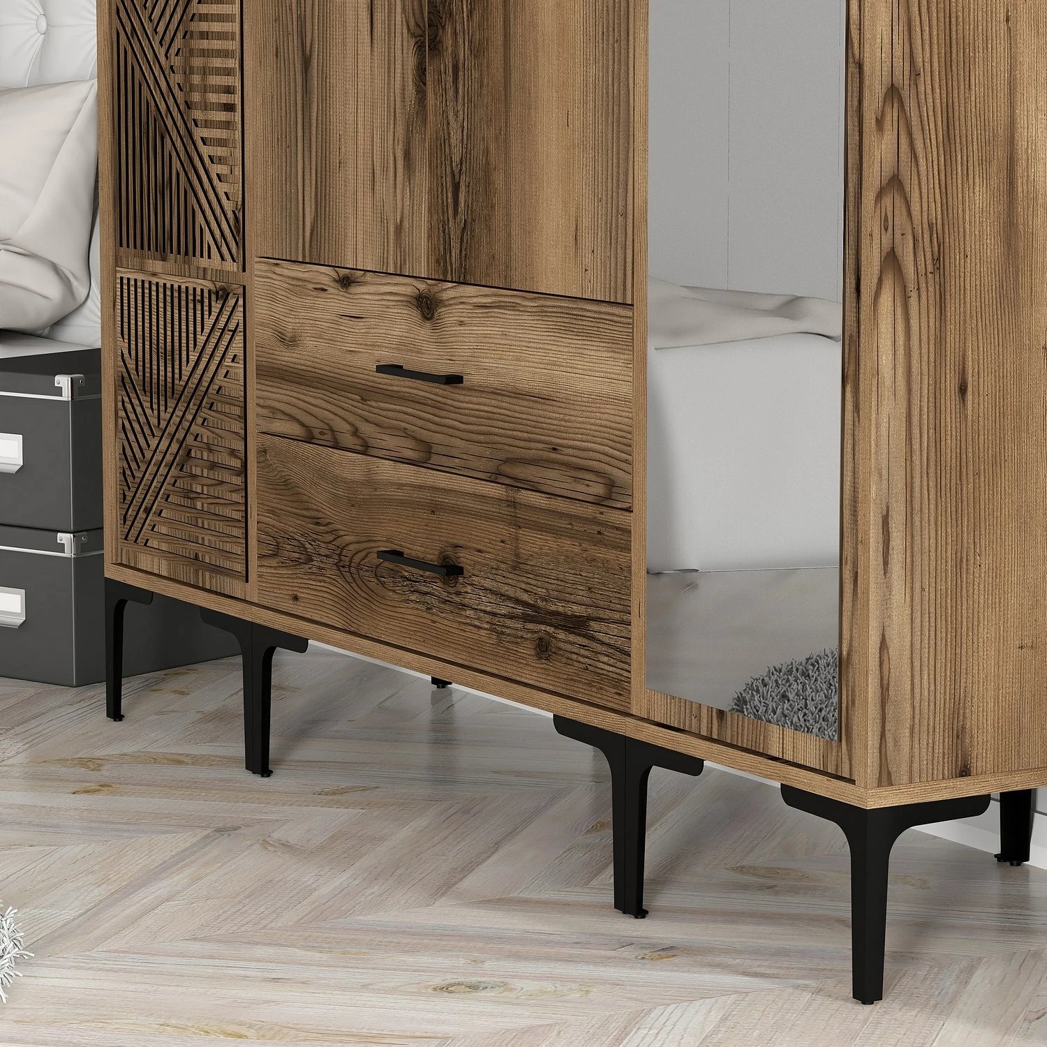 Dollap Skye Decor, ngjyrë arre, Kumsal PTR