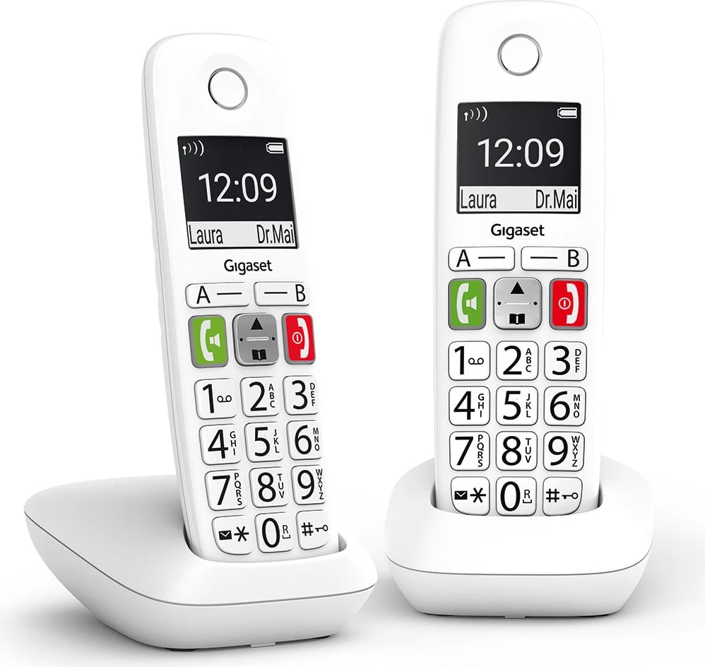 Telefon Gigaset E290 Duo, wireless, i bardhë