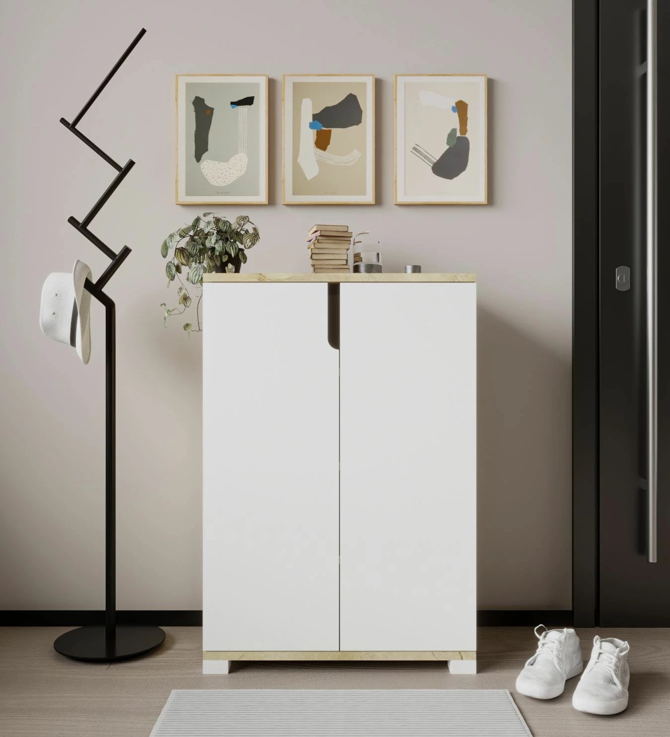 Dollap këpucësh Skye Decor, venedik - lis safir, bardhë