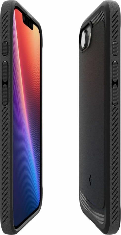 Mbështjellës Spigen Rugged Armor MagSafe për iPhone 16e, i zi