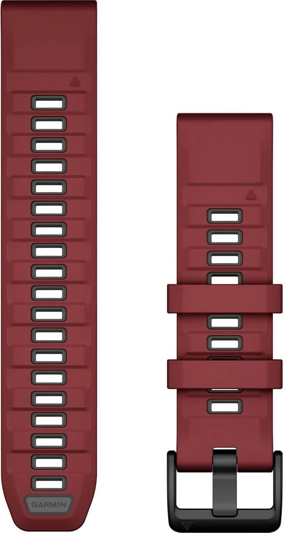 Rrip silikoni Garmin QuickFit 22mm për Smartwatch, ngjyrë grafit e kuqe