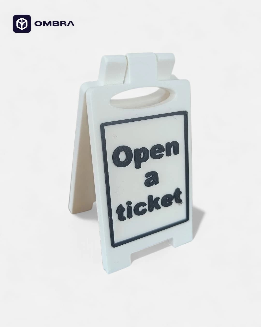 Tabelë "Open a ticket" - bardhe