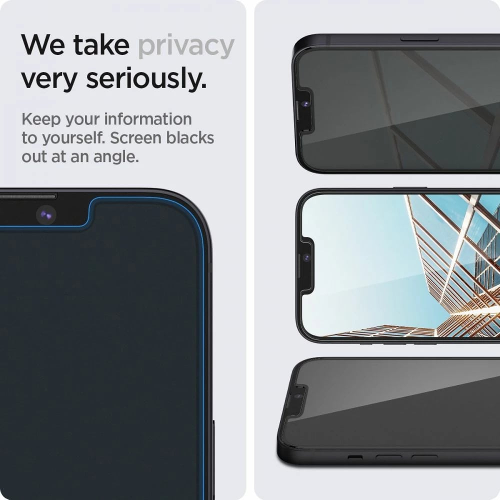 Xham mbrojtës privacy Spigen Glas.tR EZ Fit për iPhone 13 Pro Max, 2 copë