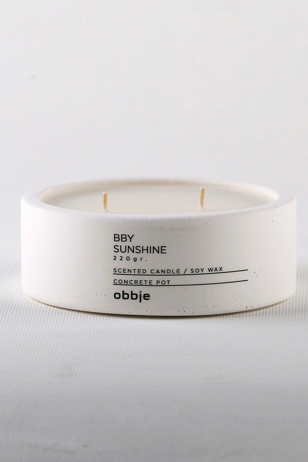 Qiri aromatik Aberto Design, Bby Sunshine Flat, ngjyrë e bardhë, 12x4.5cm