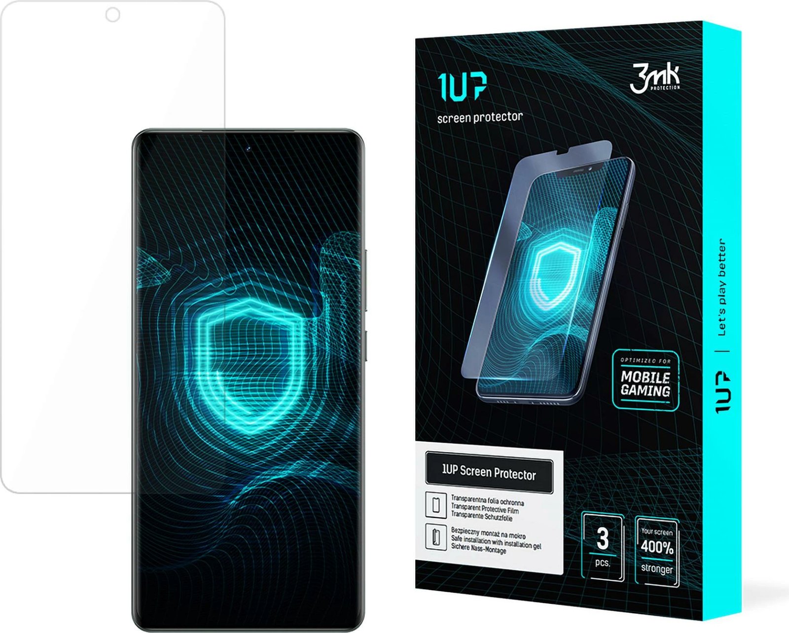 Folje mbrojtëse për ekran 3mk 1UP për Realme GT 6, për gaming