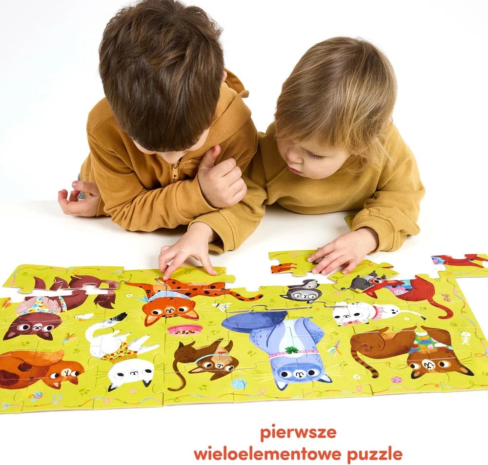 Puzzle për fëmijë CzuCzu Miau Kotki, 40 pjesë, karton, shumëngjyrësh