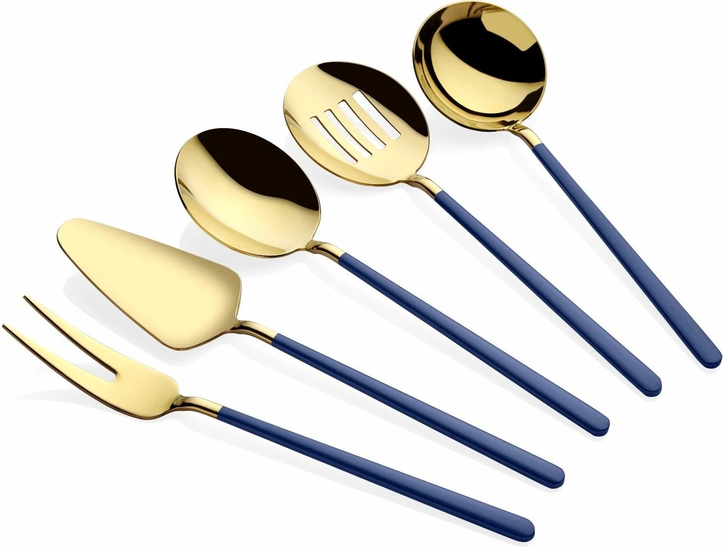 Set shërbimi (5 copë), Hermia Concept, Allegra, ngjyrë ari dhe kaltër